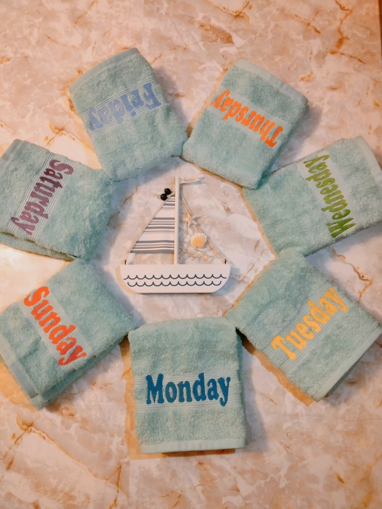 days week hand towels