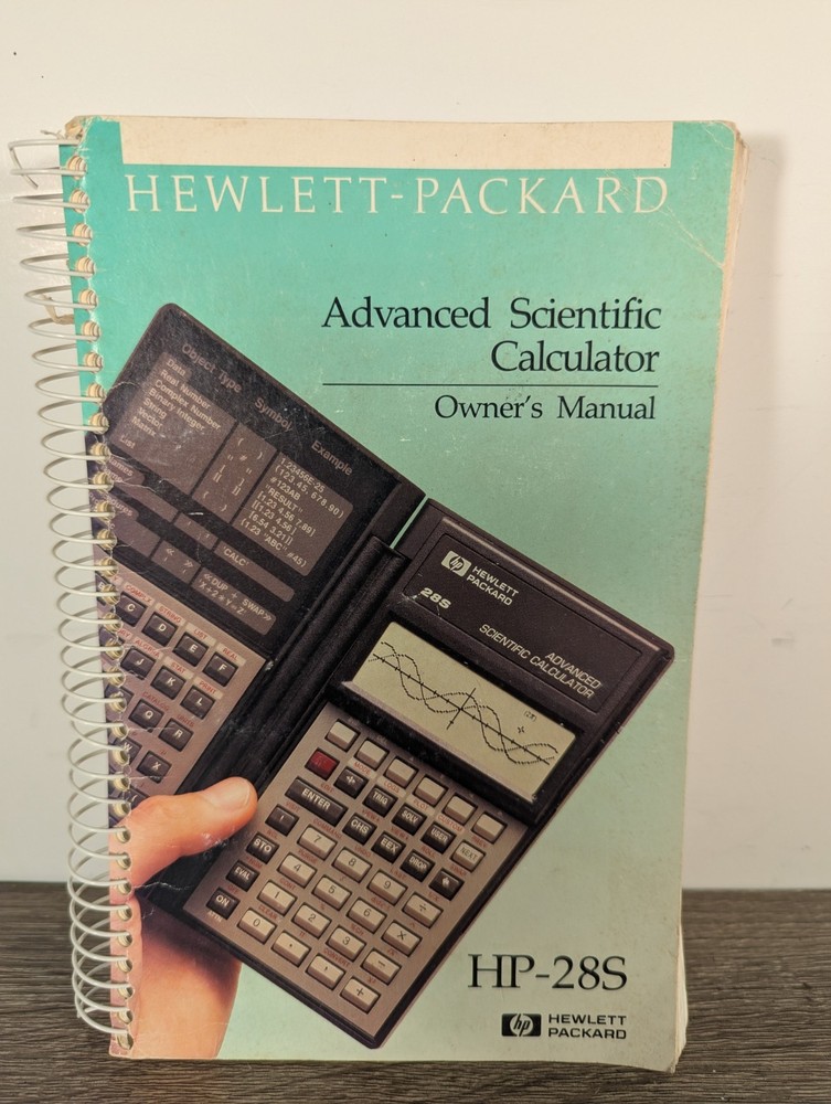 Original Manual & Reference Manual for Hewlett Packard HP-28S Calculator