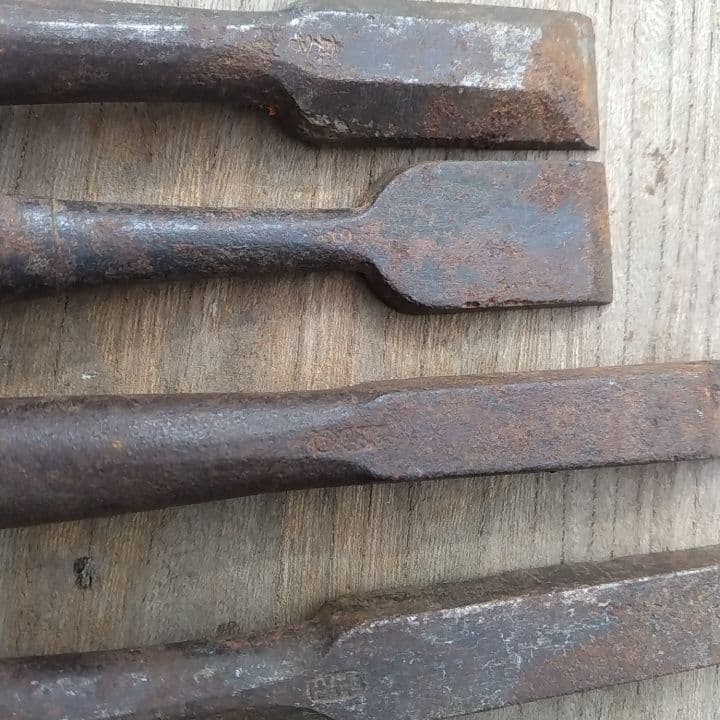 Vintage Japanese Chisel Set Tool 4 Pieces