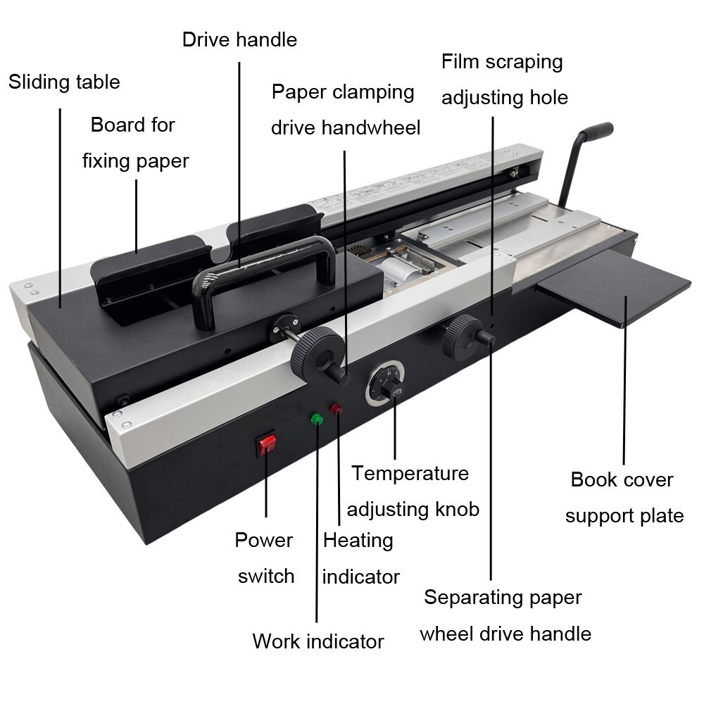 110V Wireless Hot Glue Book Binder A4 Heating Binding Machine 2Roller Applicator