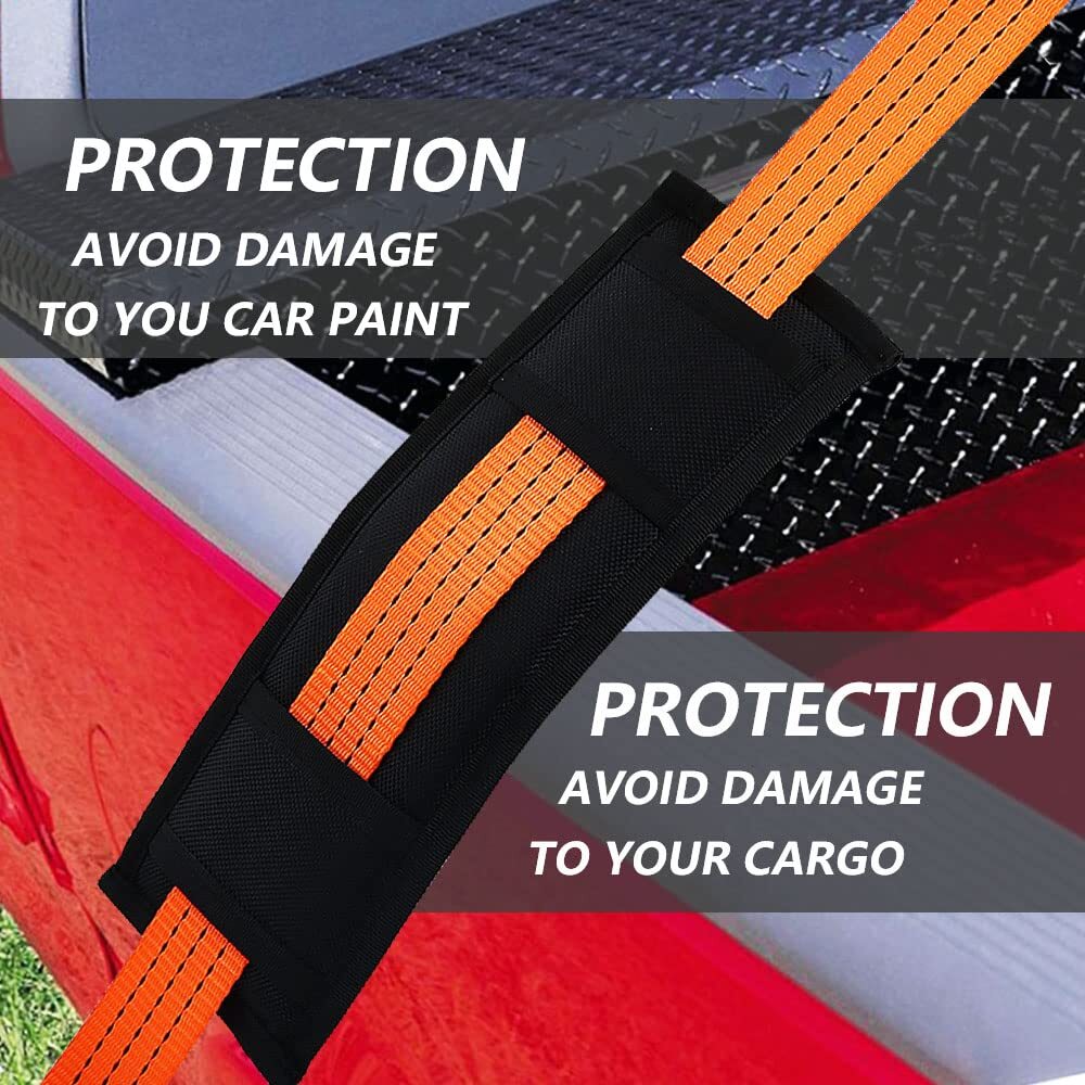 4 Pack Universal Tie Down Strap Protector Sleeve Ratchet Strap Protector Slee...