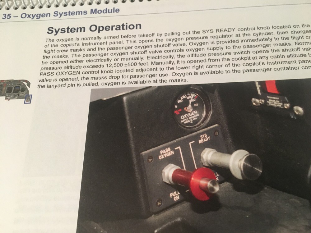 BeechJet 400A Oxygen Systems Booklet Manual