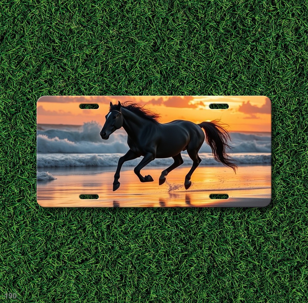 Mustang Horse License Plate Personalized Dynamic Horse Image Gift Idea