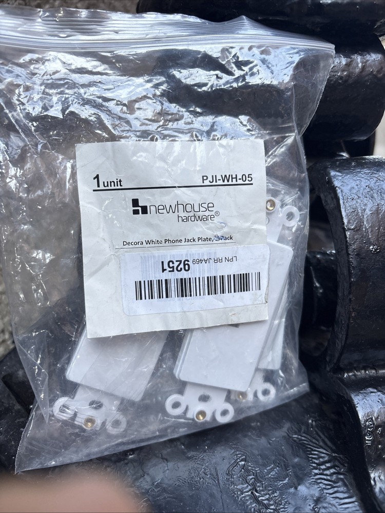 Newhouse Hardware Decora White Phone Jack Plate 3 Pack