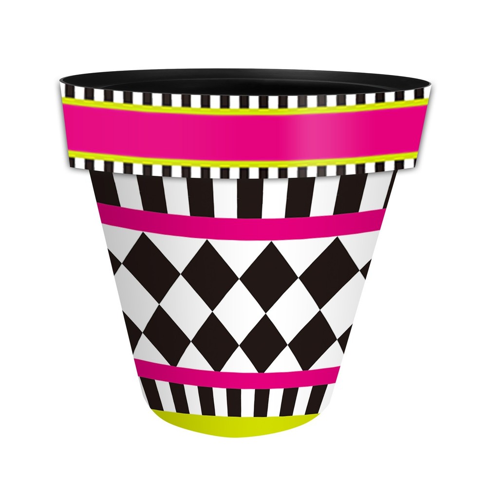 Briarwood Lane Neon Checkerboard Medium Planter