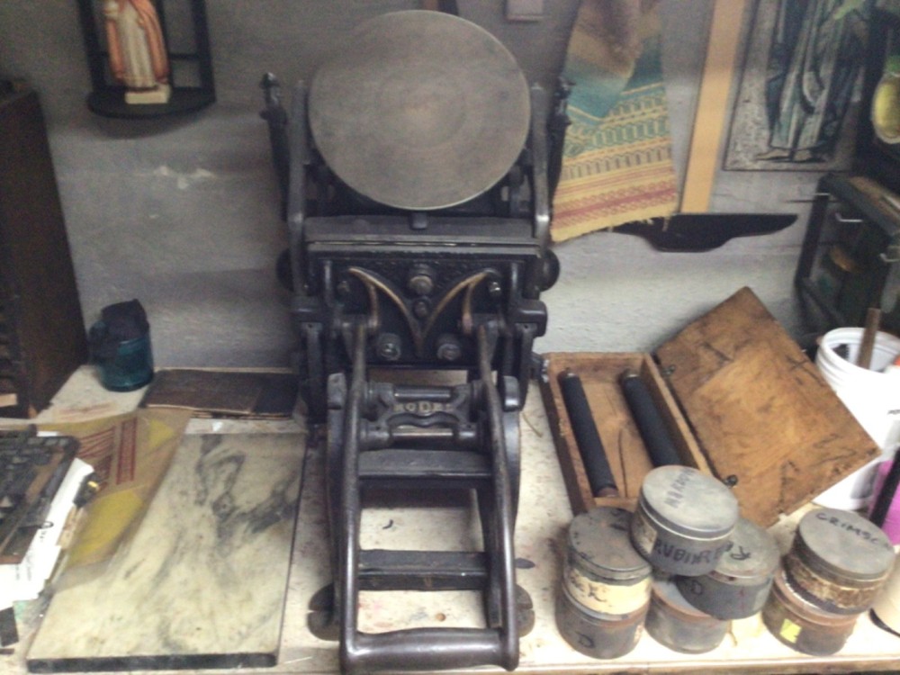 letterpress press 6x9 chase Daughaday improved model 2 printing press