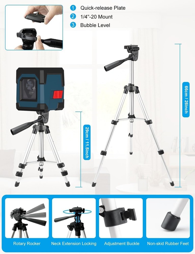Laser Level Green with Tripod and Accessories
