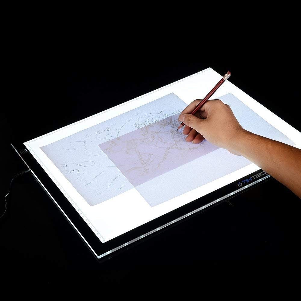 A4 Ultra-Thin Portable LED tracing Light Box Dimmable Brightness Black