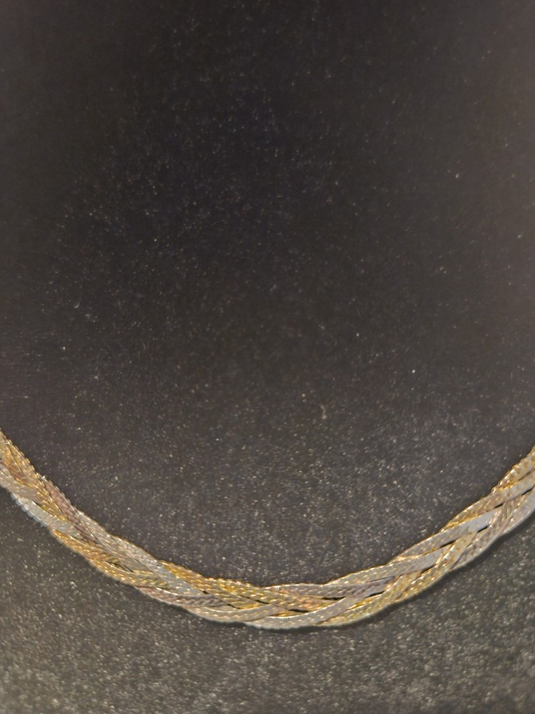 Vintage Silvertone Herringbone 20" Necklace