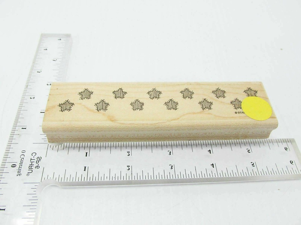Striped Patchwork Heart Border Rubber Stamp - Stamp Set B69