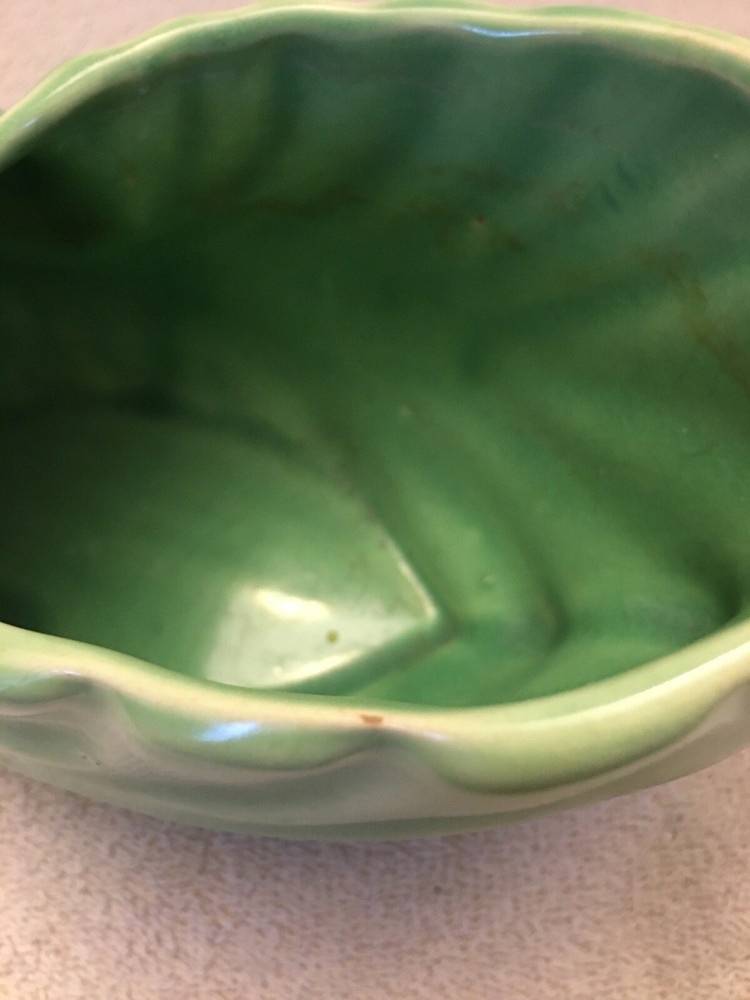 Vintage Planter Shell Shape Green Unmarked