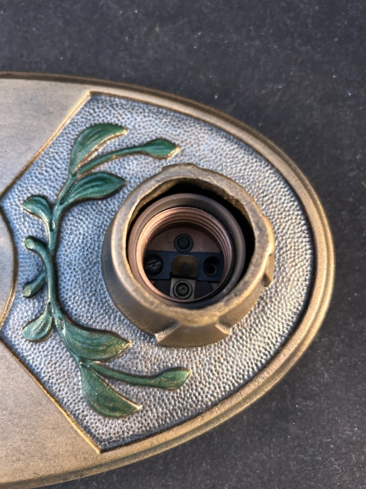 1920-30s Iron 2 Light Flush Mount Fixture
