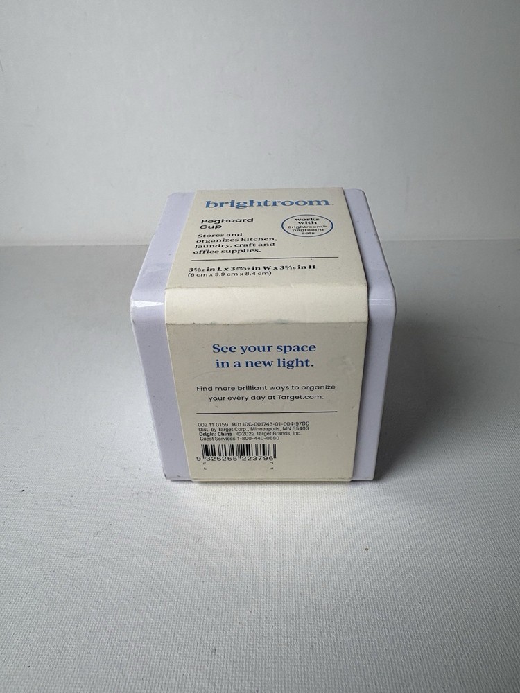 Brightroom Pegboard Single Cup Holder Adjustable Portable Plastic