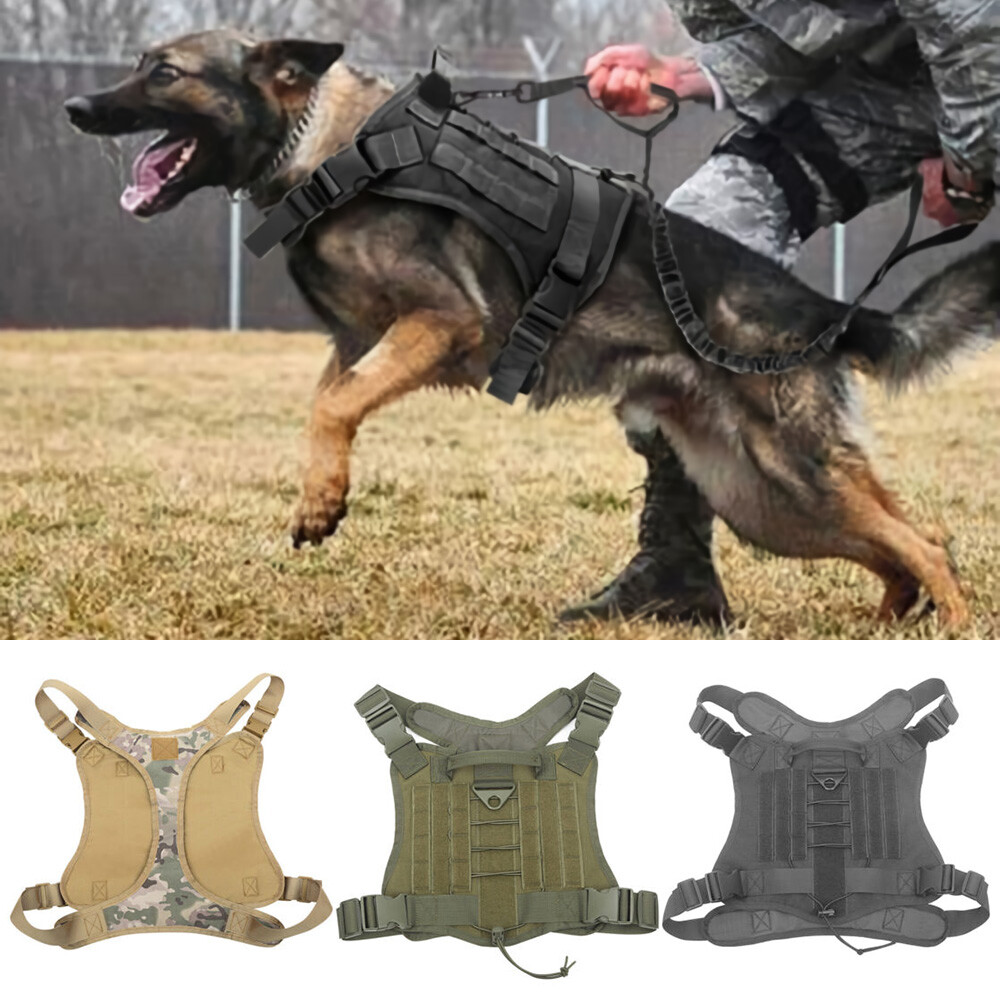 Tactical Dog Vest Military No-pull Outdoor Training Handle Walking Training