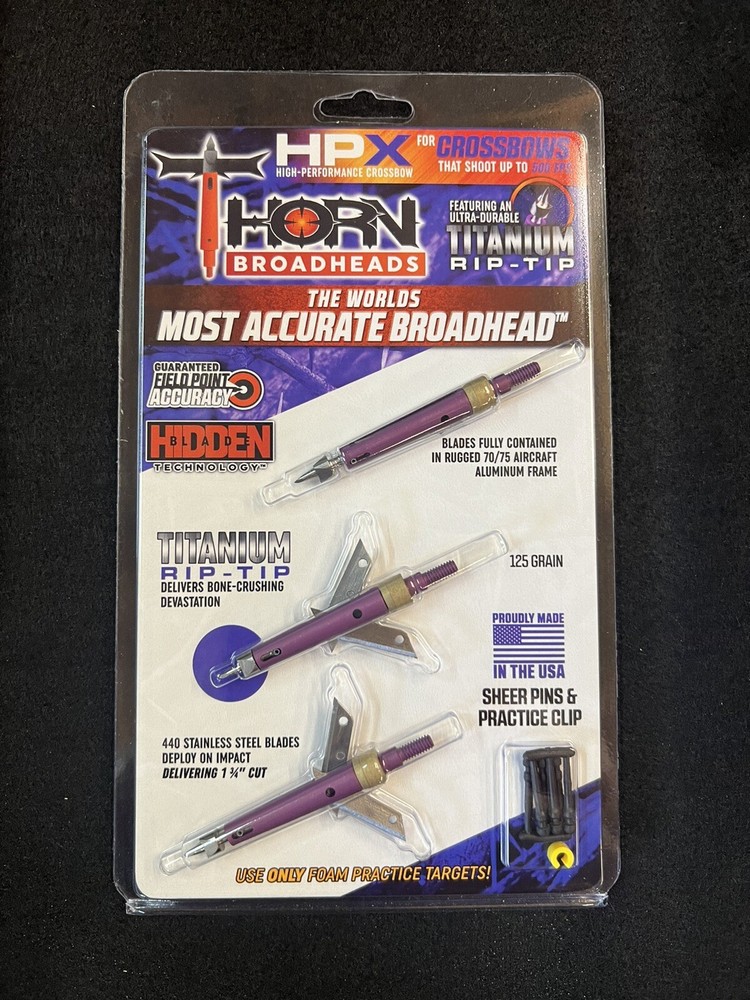 Thorn 125 grain HPX broadheads
