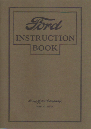 1927 FORD MODEL T OWNER'S MANUAL