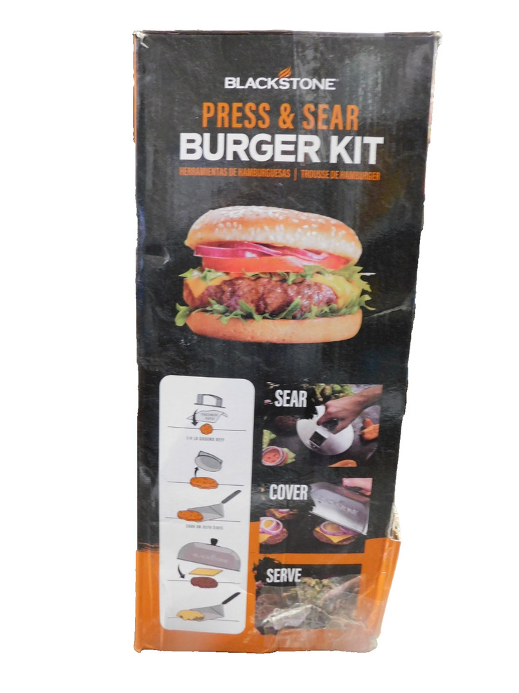 Blackstone Press & Sear Burger Kit ,Burger Press, Spatula, Dome