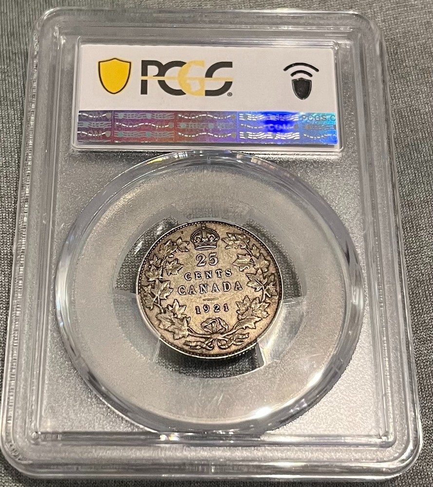 1921 Canada 25 Cents PCGS VF 35 Sharp Original Key Date