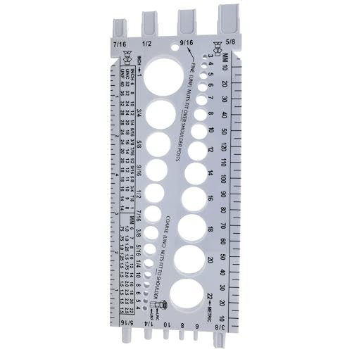 Nut and Bolt Gauge | Metric & Standard Sizer Tool (BCP673)