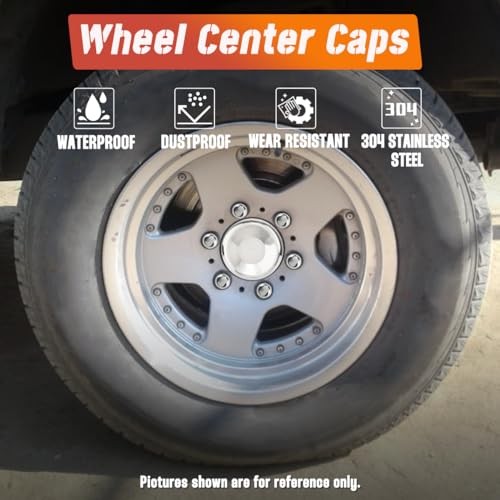 4-Pack Trailer Push Through 4 Center Caps . 24 Pcs 1/2-20 Lug Nuts Chrome