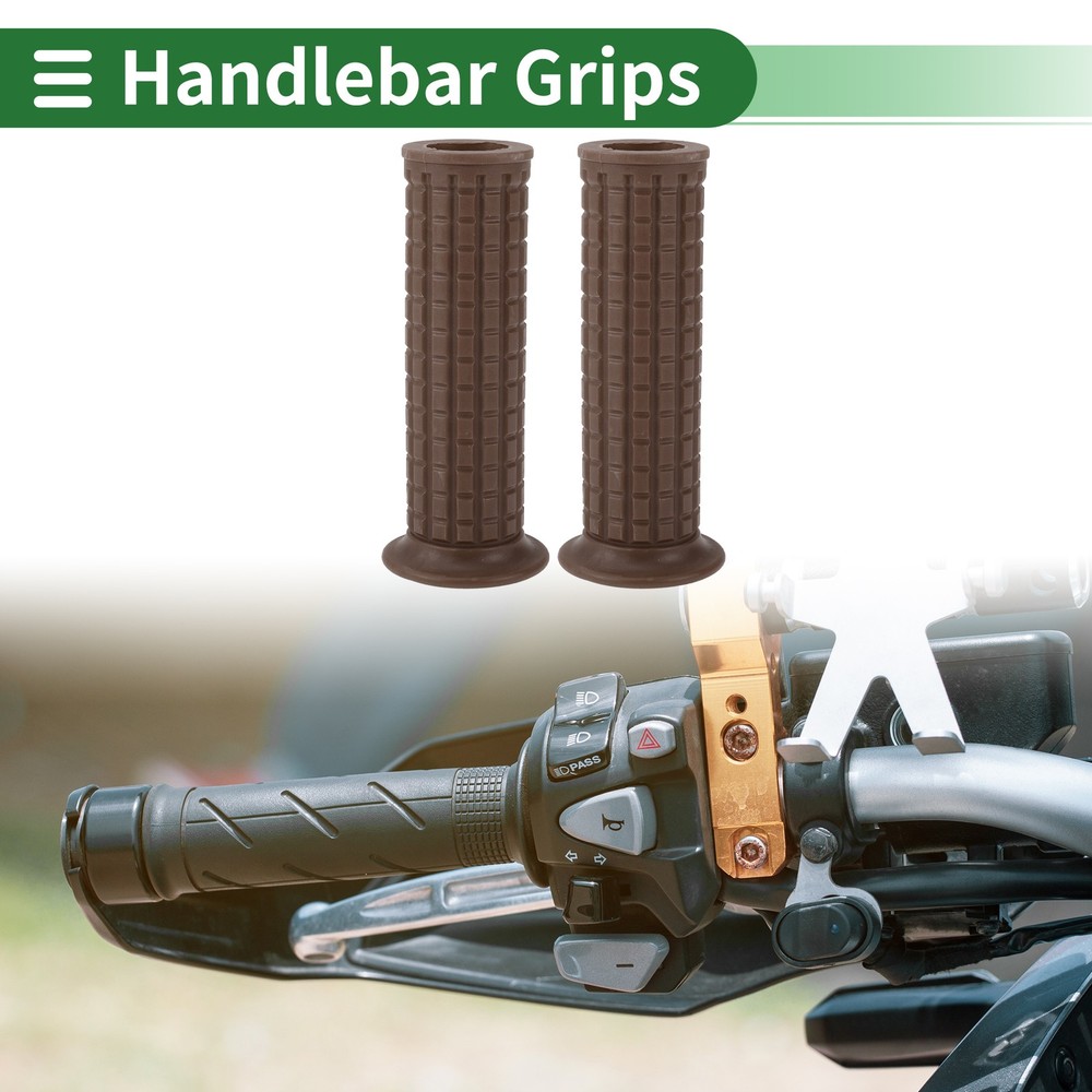 Motorcycle Knobs 1" 25mm Throttle Handlebar Handlebar TPU Dark Brown