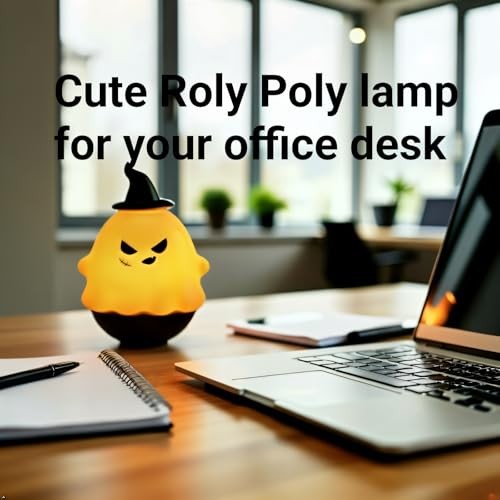 Ghost Night Light, Roly-Poly Cute LED Lamp Rechargeable Bedside Light, 3