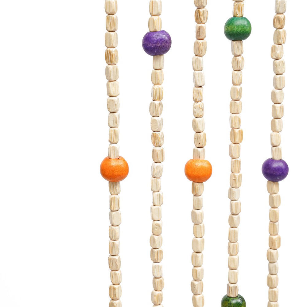 Natural Bamboo Beaded Curtain Colorful Boho Bamboo Beaded Window Doors Divider