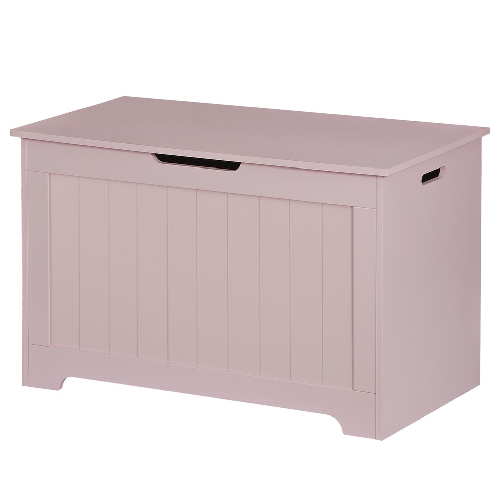Wood Modern Toy Storage Box 30'' Entryway Storage Organizer Bench W/ Safty Hinge