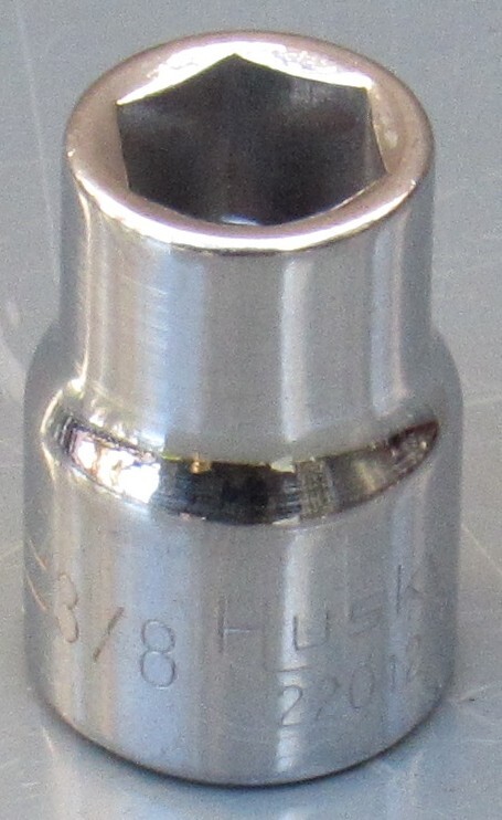 HUSKY TOOLS, 3/8" DRIVE CHROME SHALLOW SOCKET, 3/8" SAE, 6 POINT, #22012