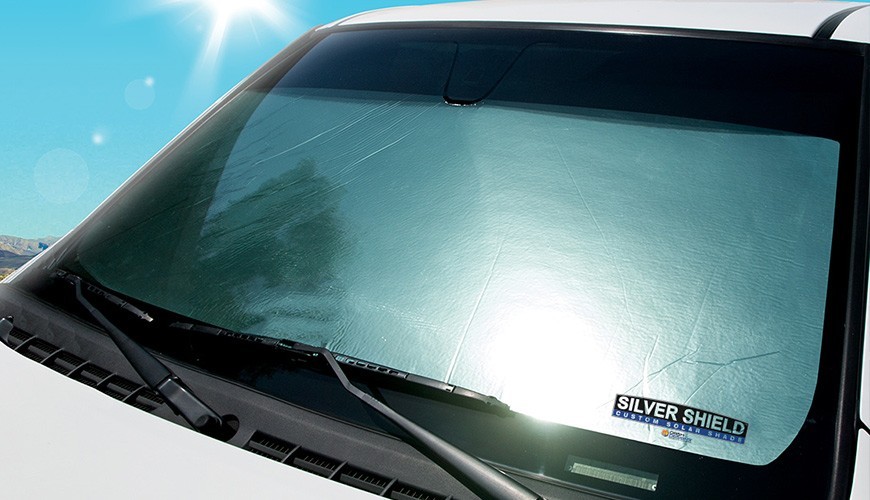 2015-2016 Gmc Sierra Silver Shield Custom Fit Roll Up Windshield Sunshade