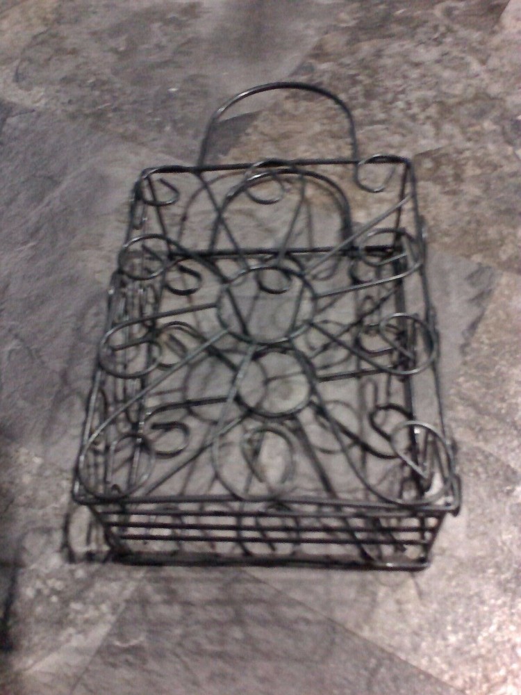 Basket metal pewter decor