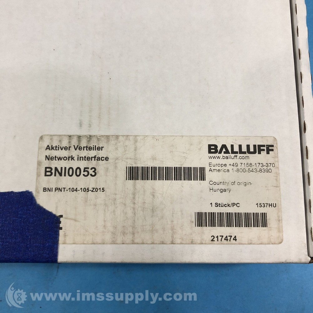 Balluff BNI0053 Network Block for Profinet FNFP