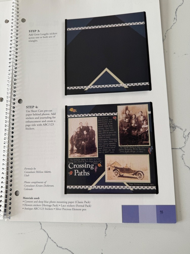 Creative Memories Fast Formulas Third Edition w/Journaling Box Section Layouts