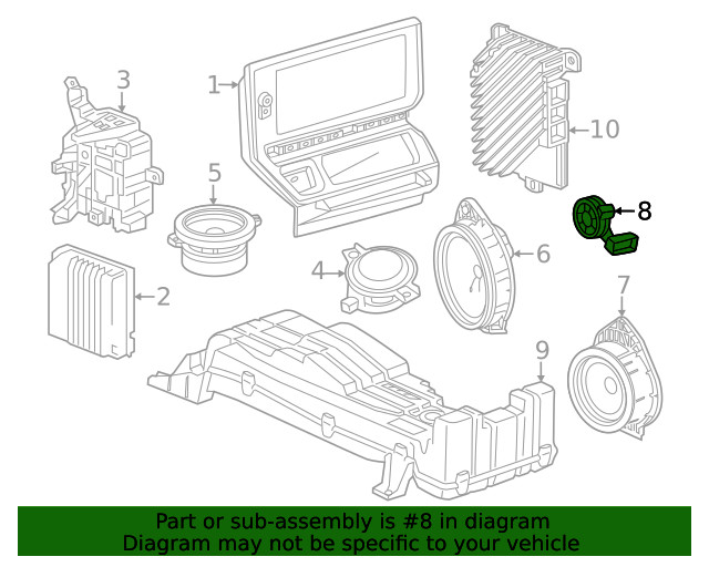 Genuine GM Windshield Pillar Speaker 42902245