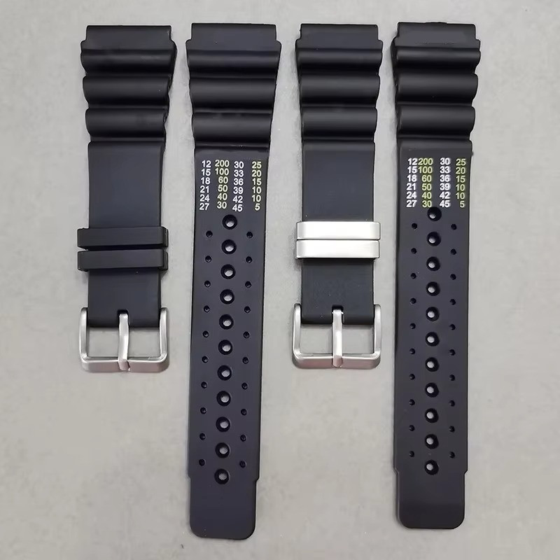 20mm 22mm 24m ND Limits Diver Silicone Strap for Seiko Water Ghost Casio Citizen