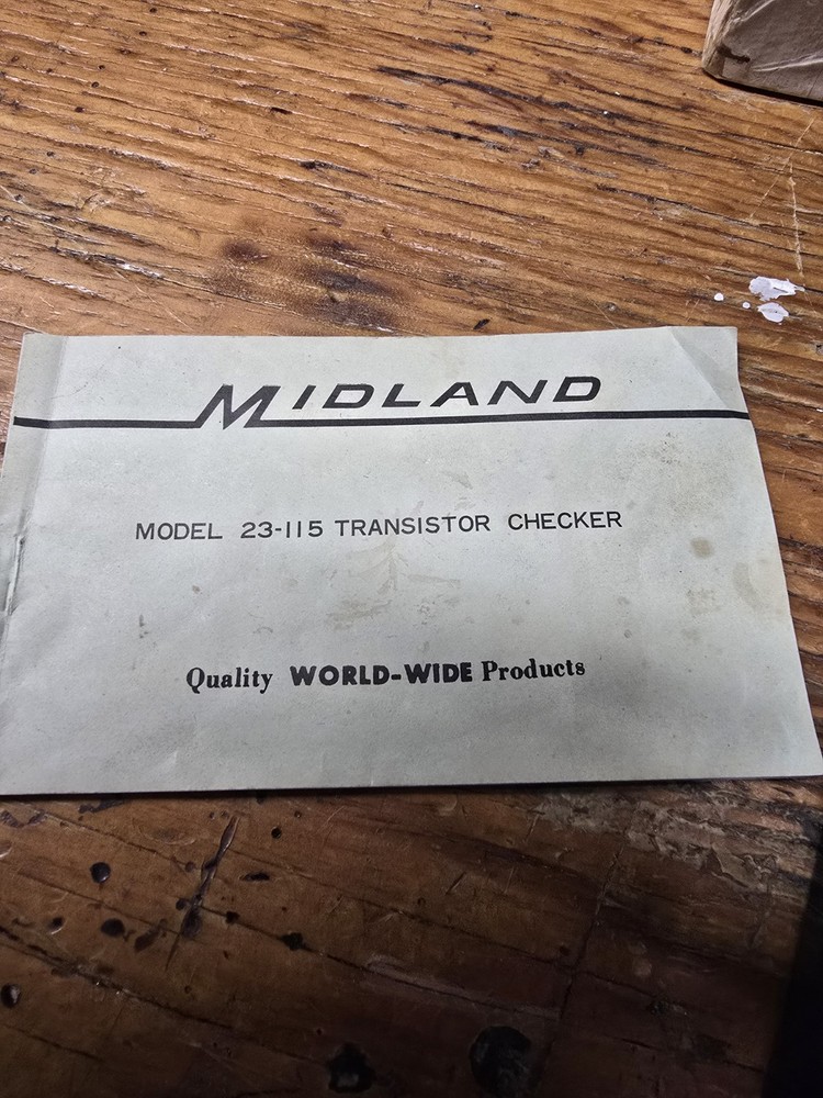 MIDLAND TRANSISTOR CHECKER, MODEL 23-115, ELECTRONICS, VERY GOOD CONDITION