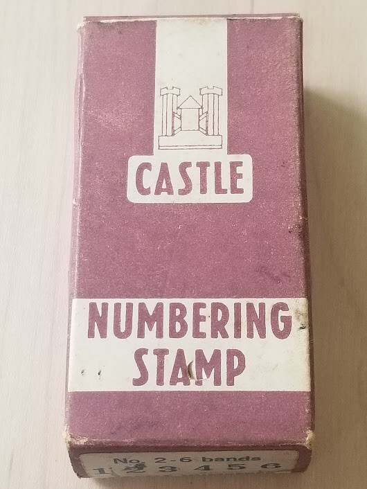 Castle 2 - 6 Bands Numberer Stamp Stamper West Germany Cold War