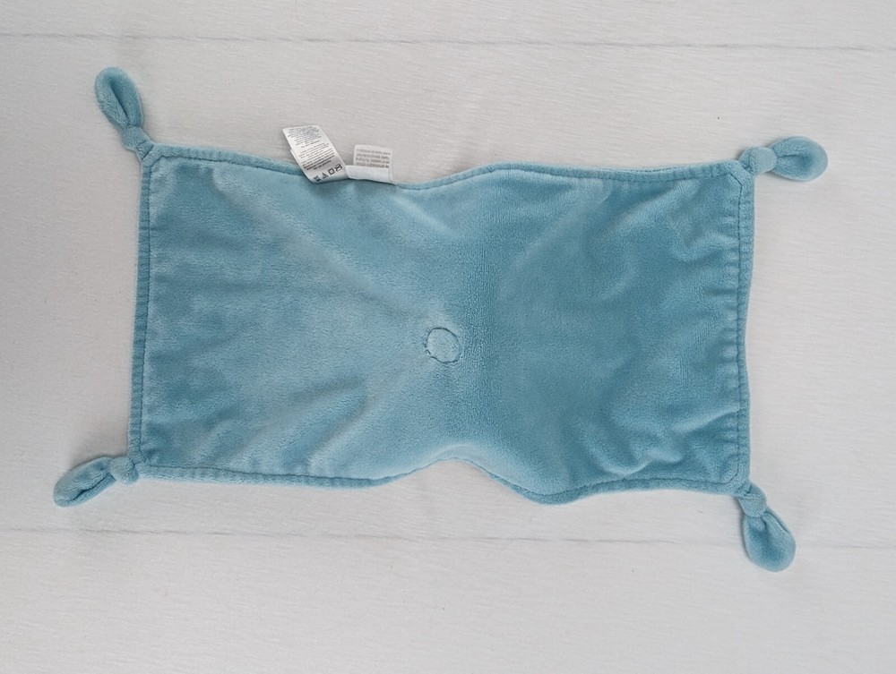 Carter's Gray Elephant Rattle Blue Security Blanket Pacifier Holder Knot 2015