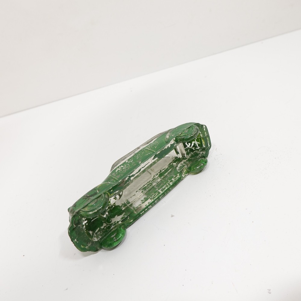 1942 Streamlined AUTOMOBILE Car VICTORY GLASS CANDY CONTAINER Vintage