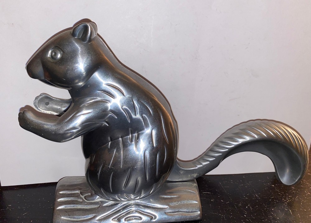 Vintage Cast Aluminium Davey Crackit Squirrel Nutcracker