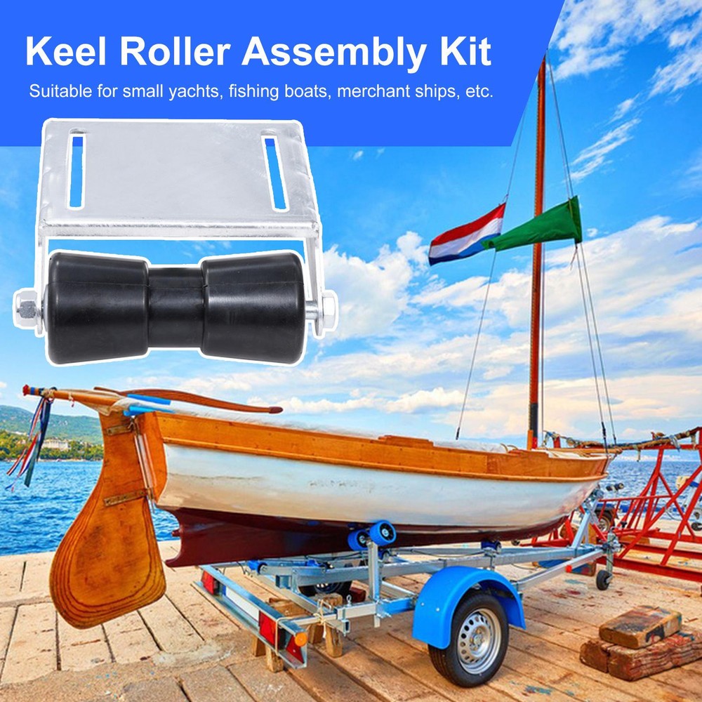 Boat Trailer Rollers with Brackets 12" Keel Roller Assembly Kit for Boat Traile