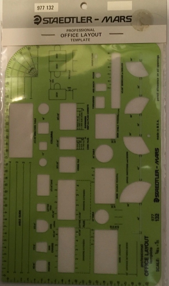 Staedtler Mars Professional Office Layout Template # 977 132