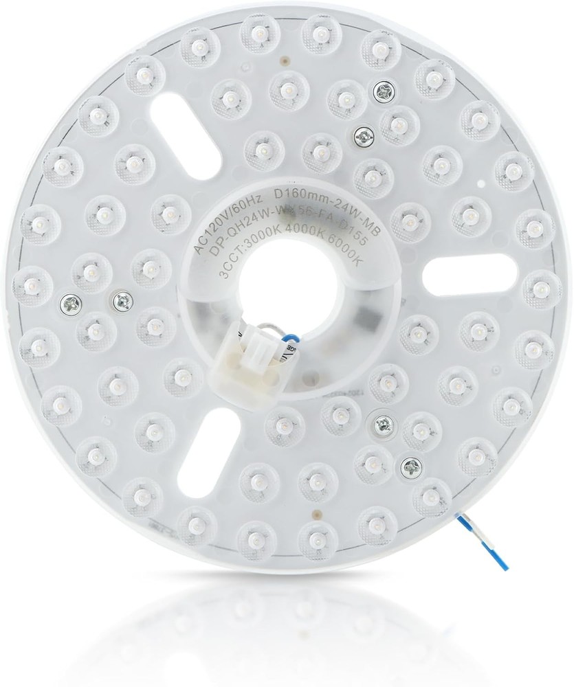 24w 6.2-Inch Ceiling Fan LED Light Replacement, Dimmable LED Retrofit Panel with