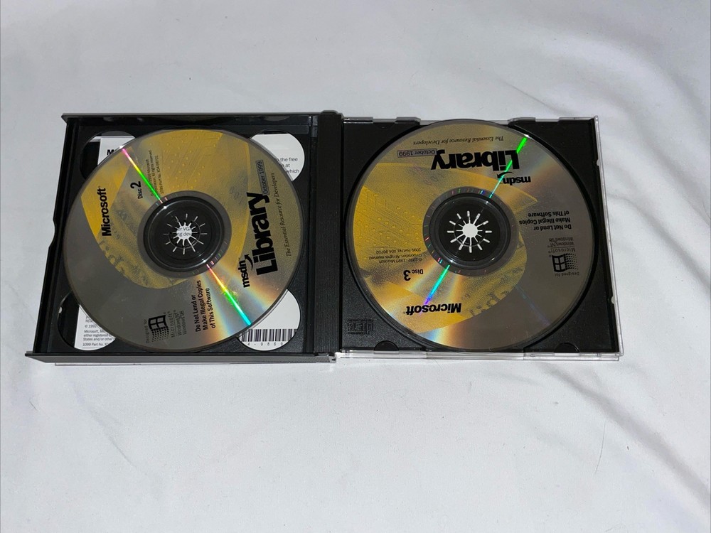 Microsoft msdn Library October 1999 ~ CD-ROM 3 Disc For Windows 98 NT