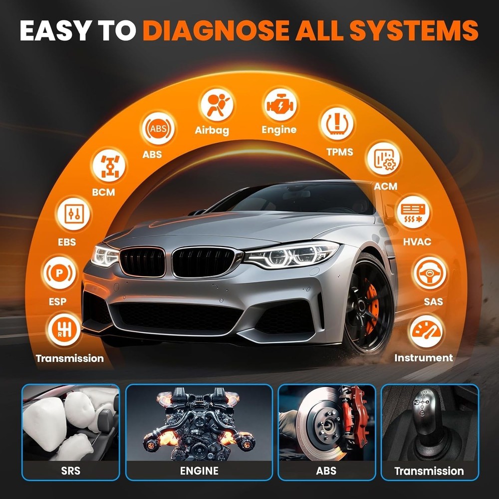 ANCEL FX6100 Bidirectional OBD2 Scanner All System Car Diagnostic Active Test