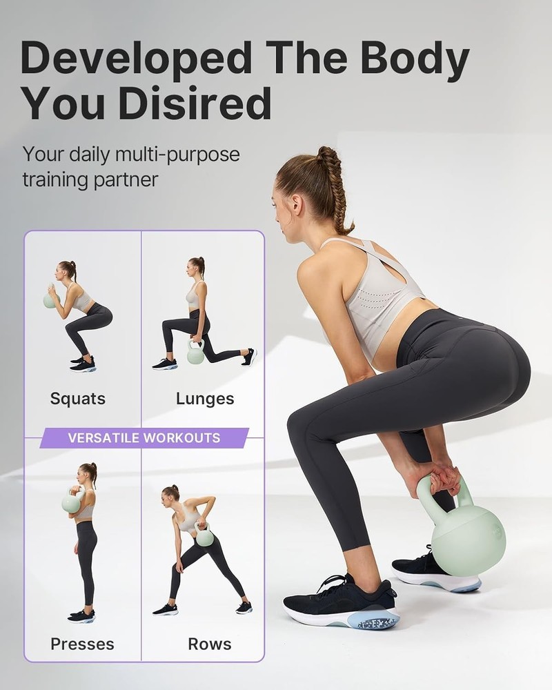 Versatile 6 lb Sand-Filled Kettlebell for Home Workouts - Comfort & Performance