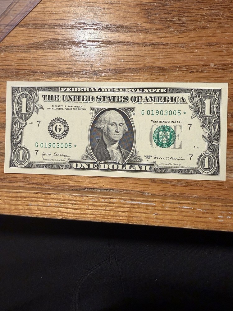 2017 A $1 ONE DOLLAR FRN.*STAR NOTE* CRISP CH/UNC*