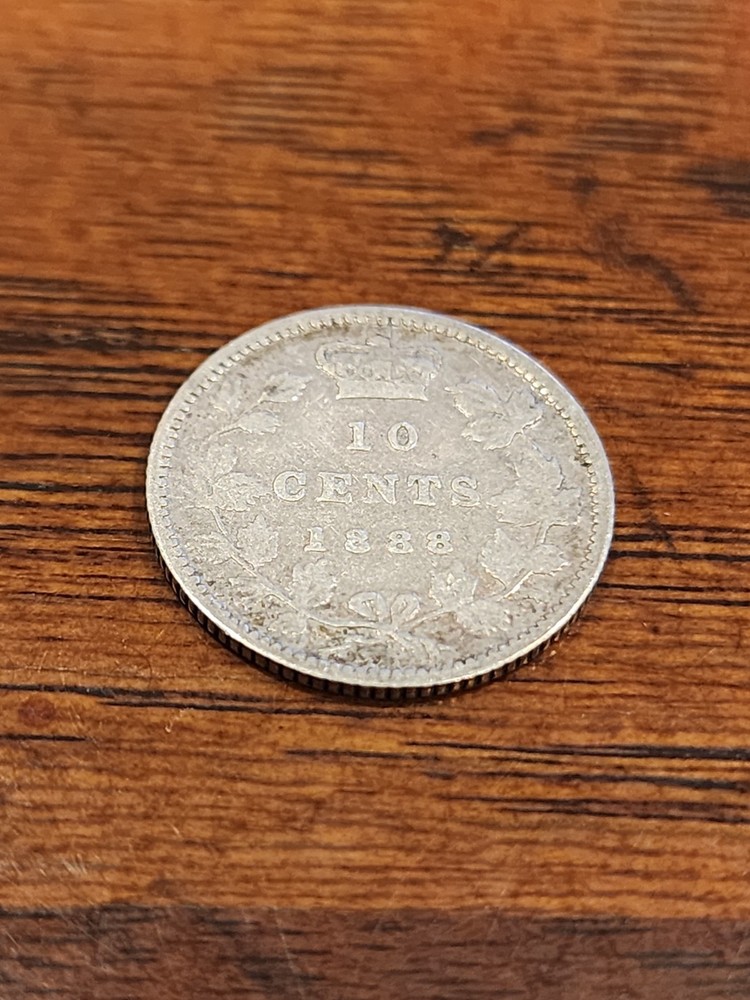 1888 Canada 10 Cents Silver Coin