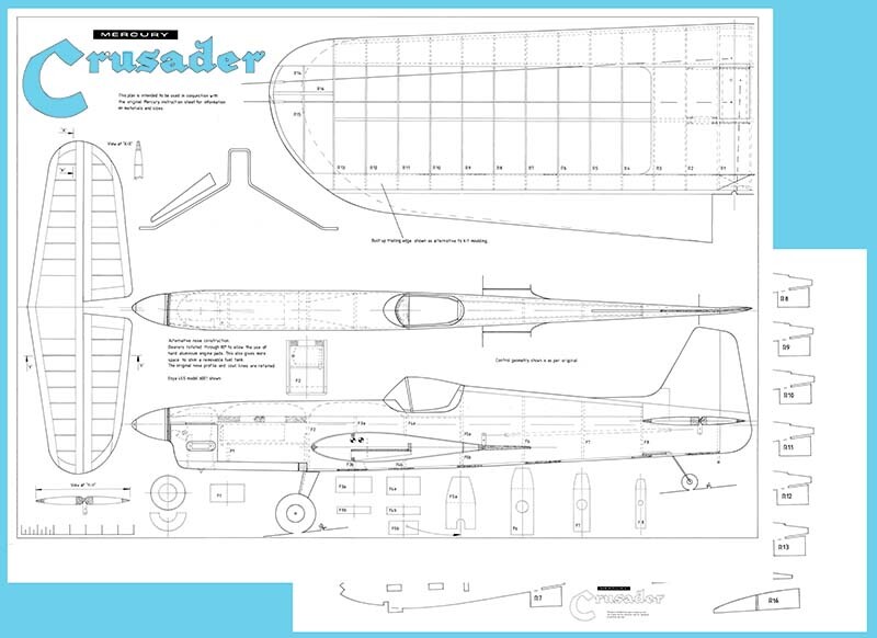 Model Airplane Plans (UC): Mercury CRUSADER 56" Super Stunt for .35 Engine