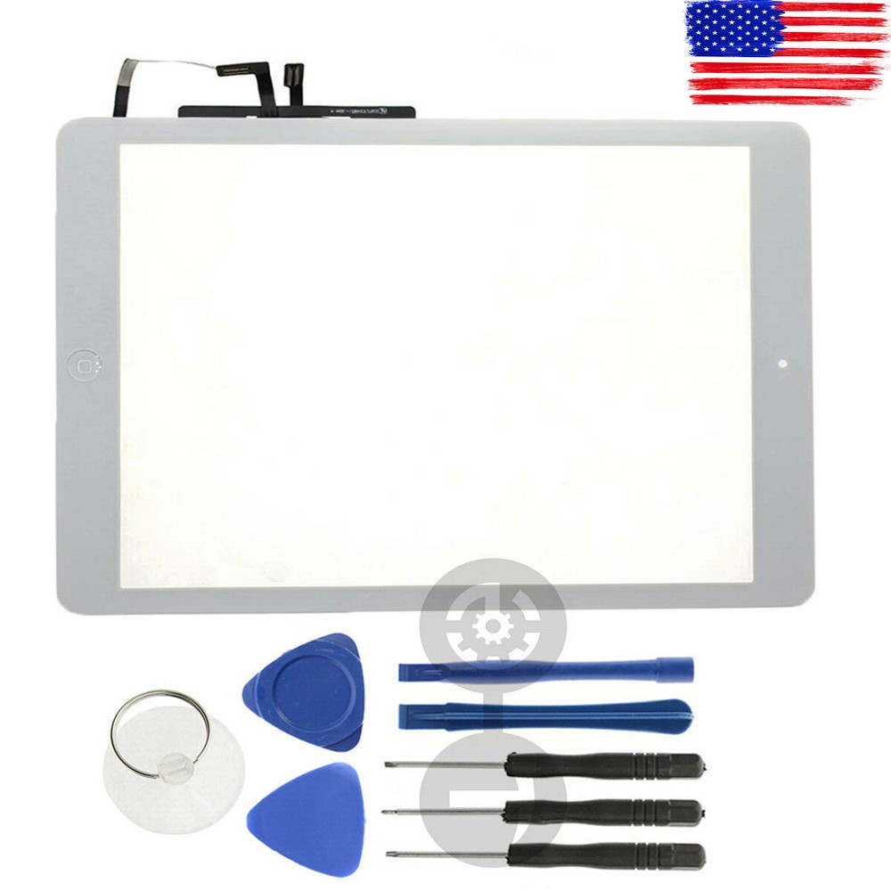 Touch Screen Glass Digitizer for Apple iPad Air Replacement + IC+Home Button
